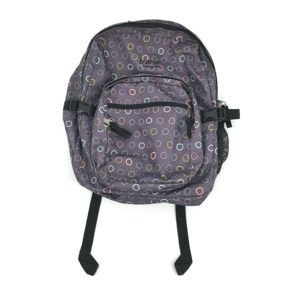 Trans By Jansport Rings Supermax Backpack Womens Adjustable Strap Gray Pockets